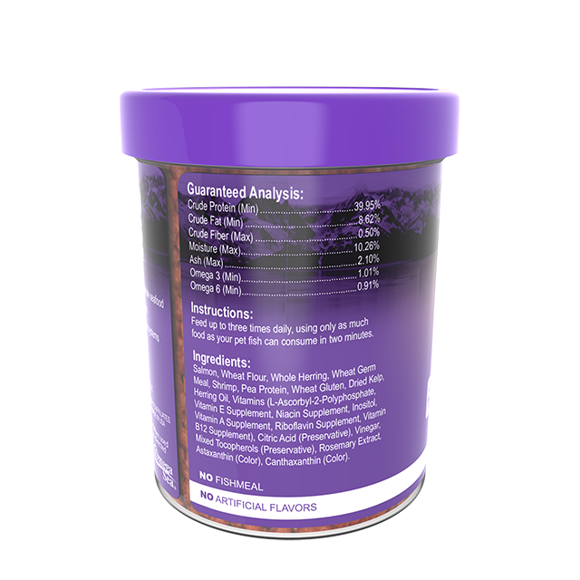 Omega One Super Color Cichlid Pellets Medium Floating Fish Food 6.5 oz
