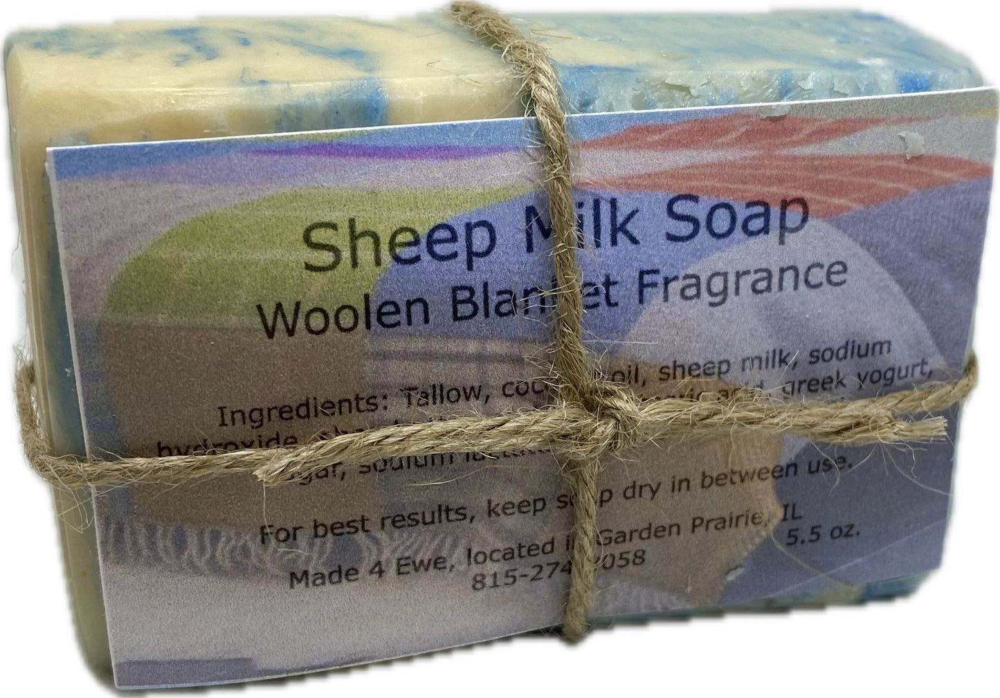 Made 4 Ewe Sheep Milk Soap, Woolen Blanket 5.5 oz
