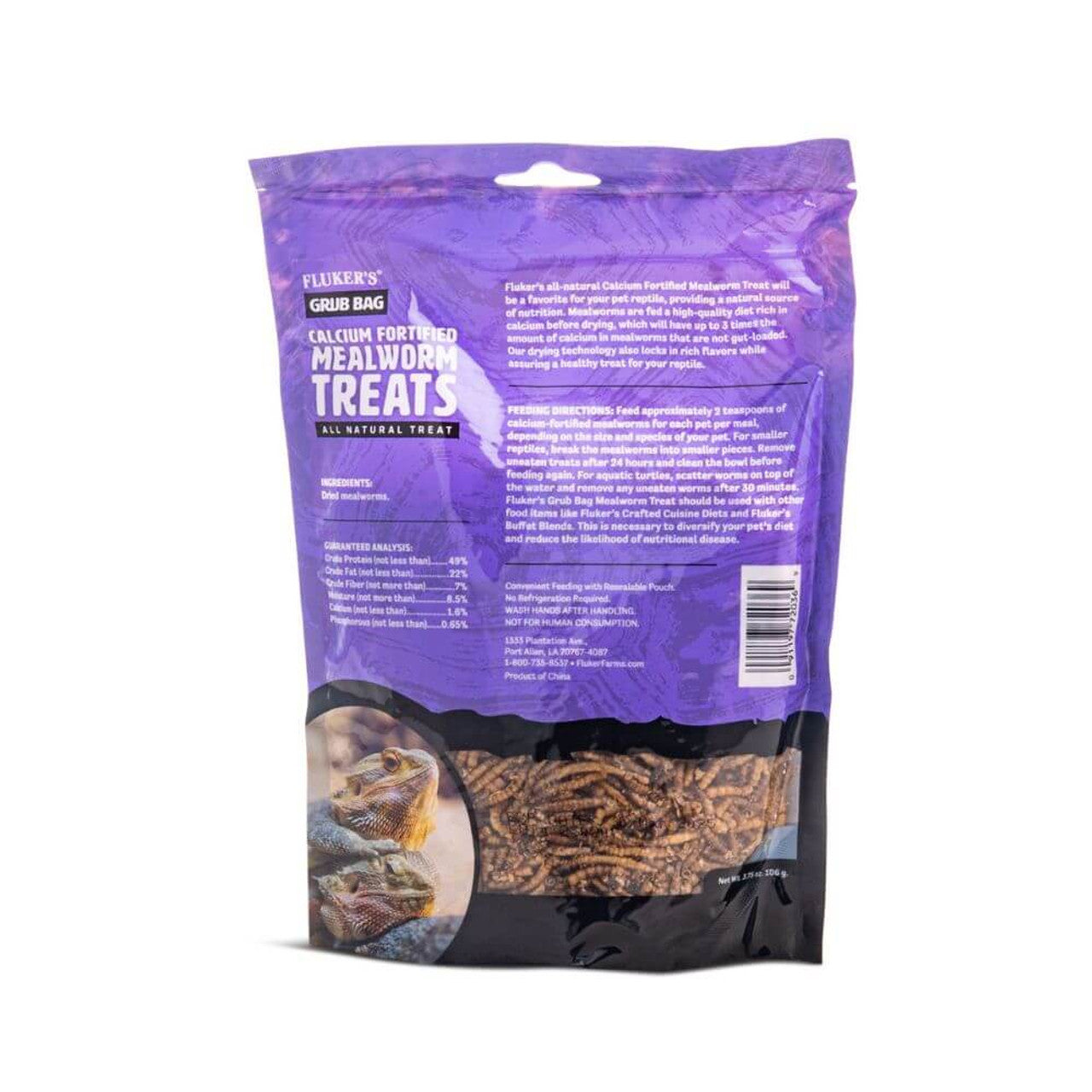 Fluker's Grub Bag Calcium Fortified Mealworm Treats, 3.75 oz