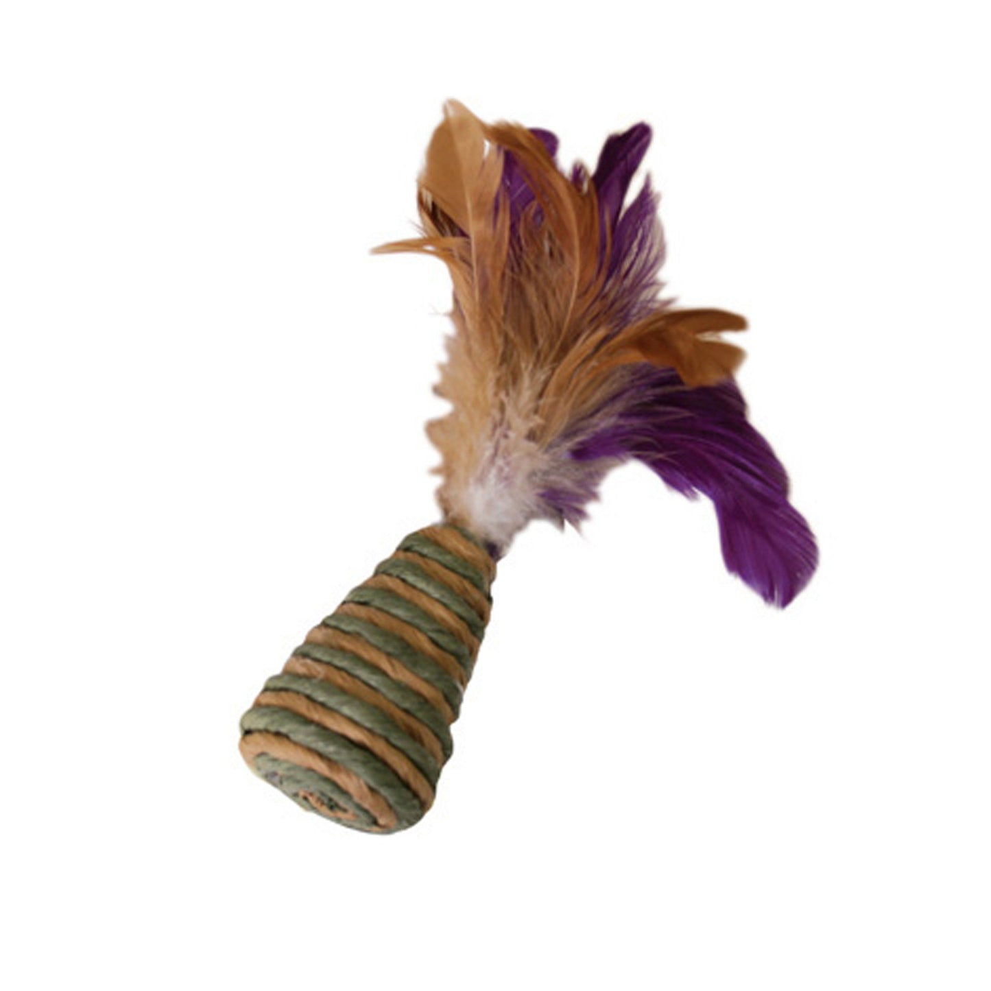 OurPets Feathered Frenzy With Cone Natural Cat Toy