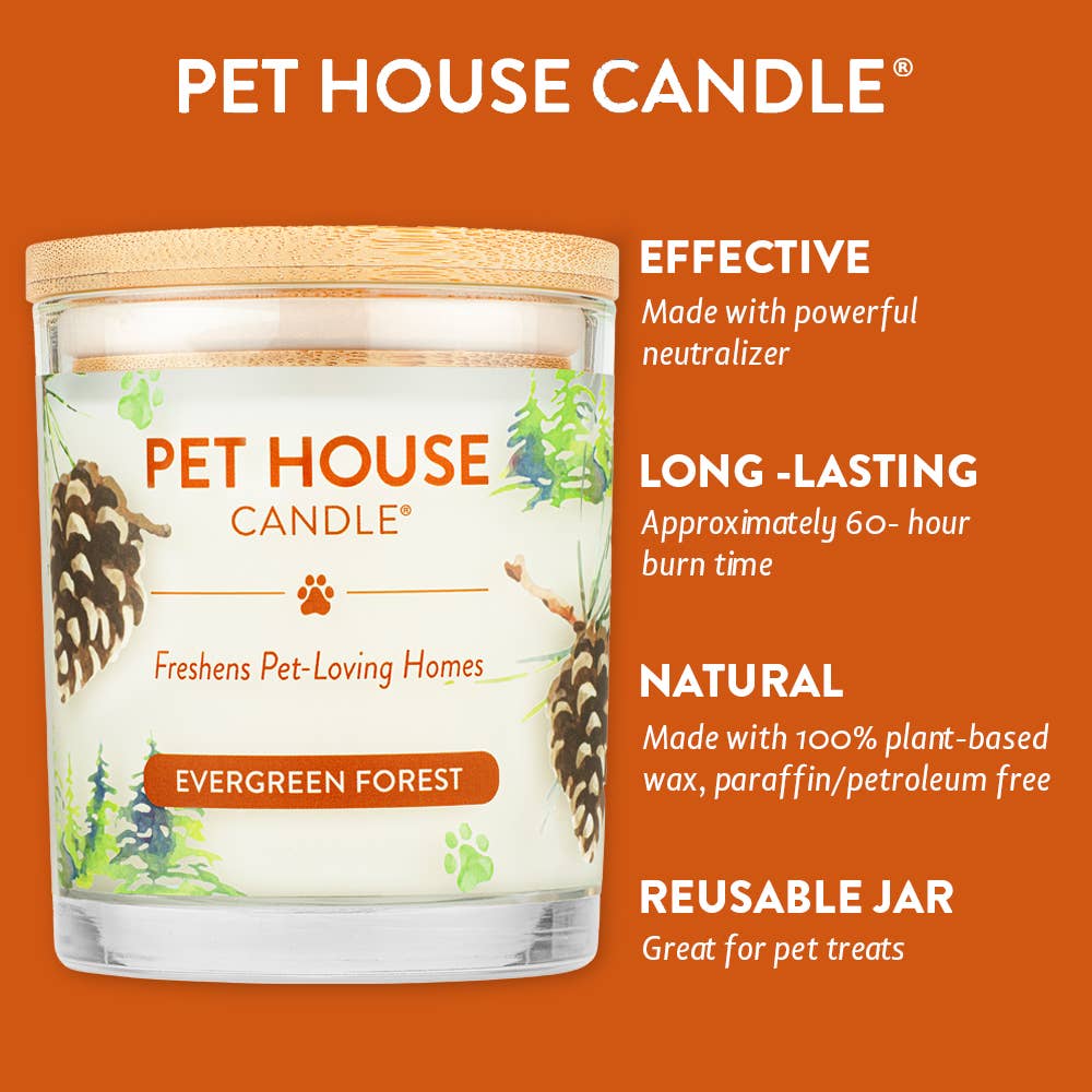 Pet House Evergreen Forest Plant-Based Soy Wax Candle 9 oz