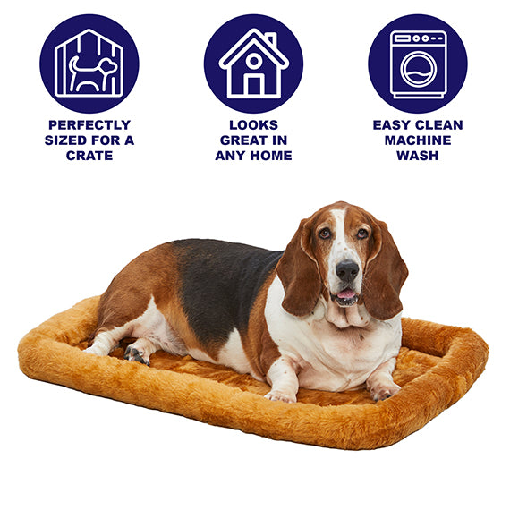 Midwest QuietTime® Bolster Bed in 22-Inch Cinnamon