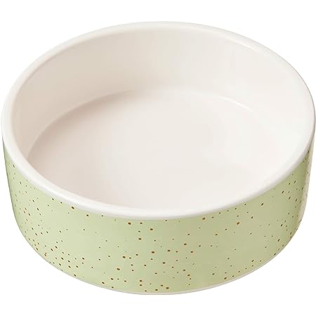 Spot Speckled Ceramic Dog Dish, 7"