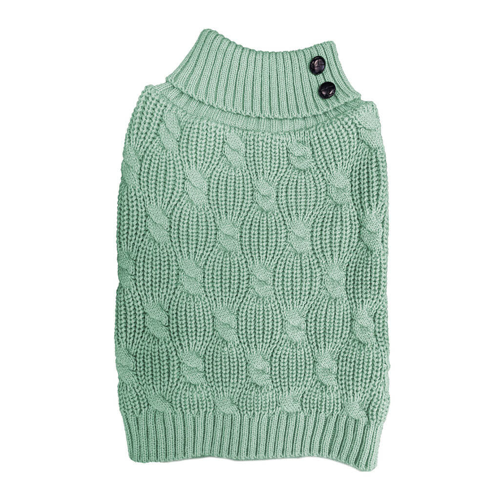 Fashion Pet Sage Textured Cable Sweater