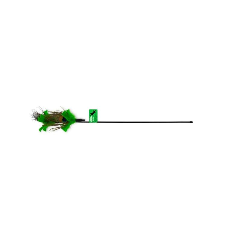 PURRfect Peacock Feather Teaser Wand Cat Toy