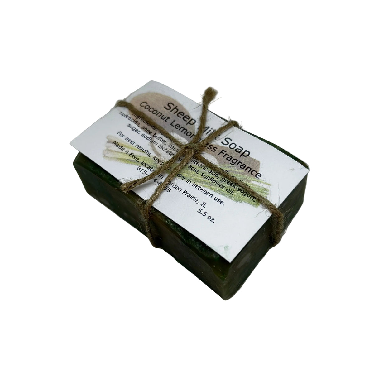 Made 4 Ewe Sheep Milk Soap, Coconut Lemongrass 5.5 oz