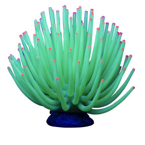 GloFish Anemone Aquarium Ornament Green