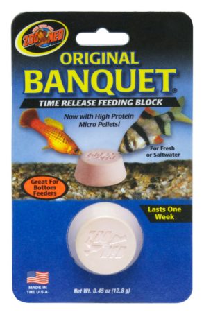 Zoo Med Original Banquet Time Released Fish Feeding Block, .45 oz