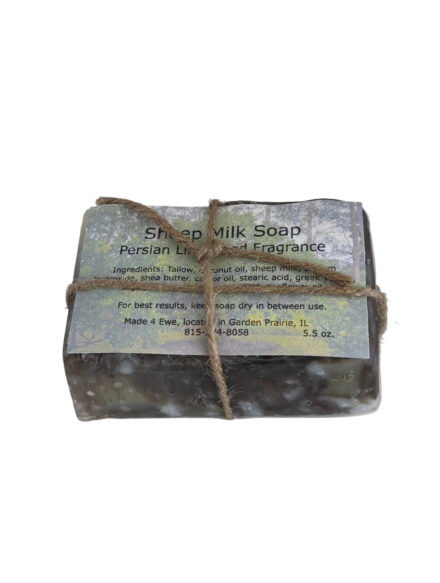 Made 4 Ewe Sheep Milk Soap, Persian Limewood 5.5 oz