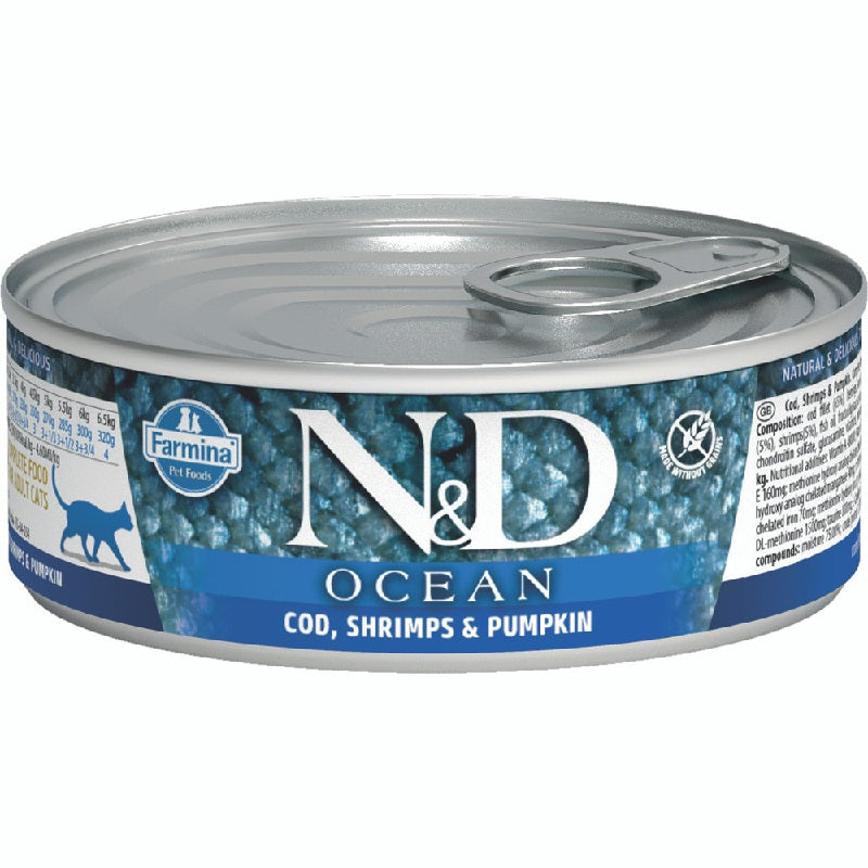 Farmina N&D Ocean Cod, Shrimp & Pumpkin Stew Canned Cat Food