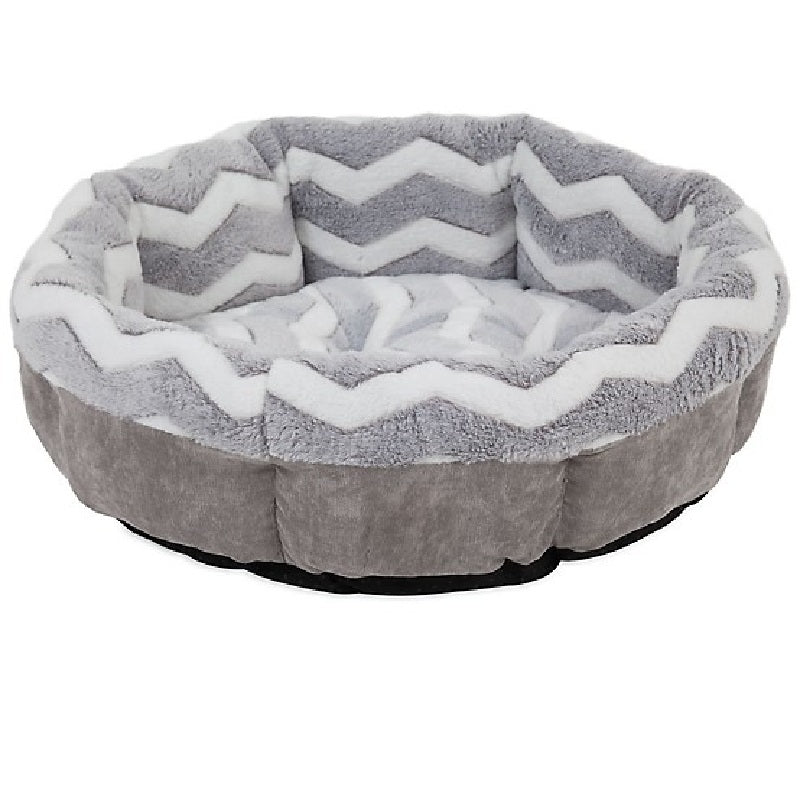 Precision Pet Products Snoozzy Zig Zag Round Dog Bed 21 in.