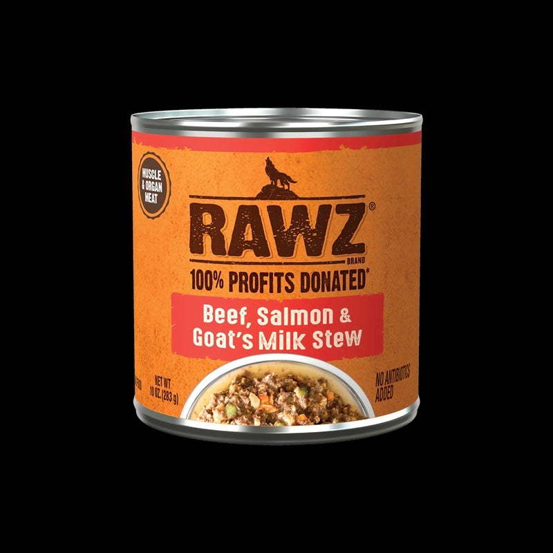 Rawz Stew - Beef, Salmon & Goat's Milk Dog Food 10oz.