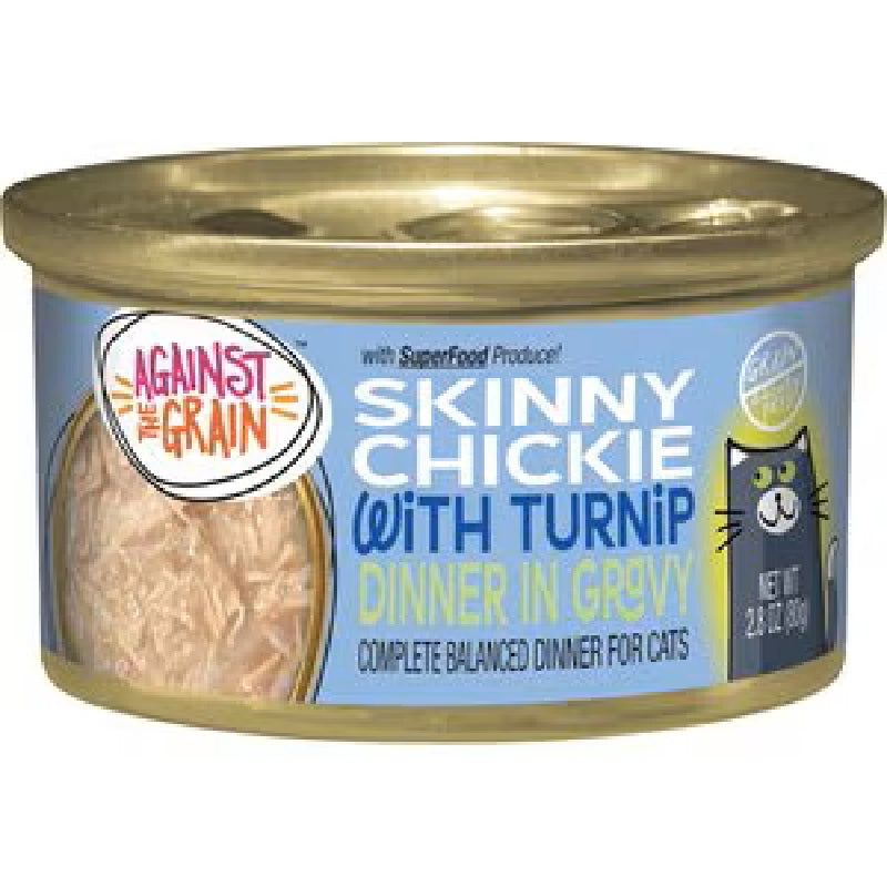 Against The Grain Skinny Chickie with Turnip Dinner in Gravy Canned Cat Food