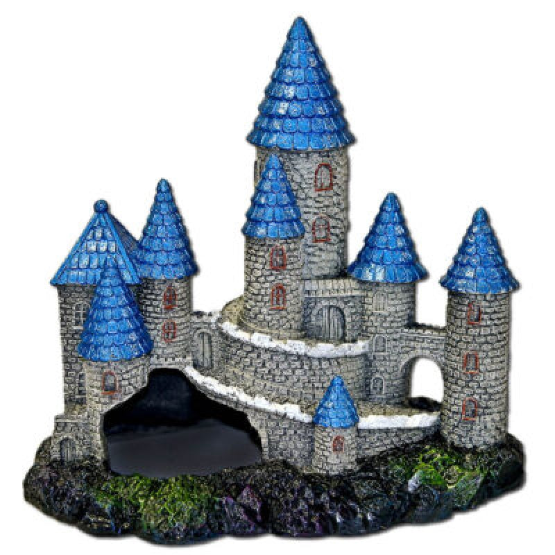 Blue Ribbon Exotic Environments Blue Spire Castle Aquarium Ornament