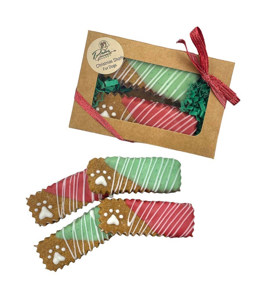 Paws Gourmet Bakery Holiday Christmas Shorties Dog Treats Gift Box
