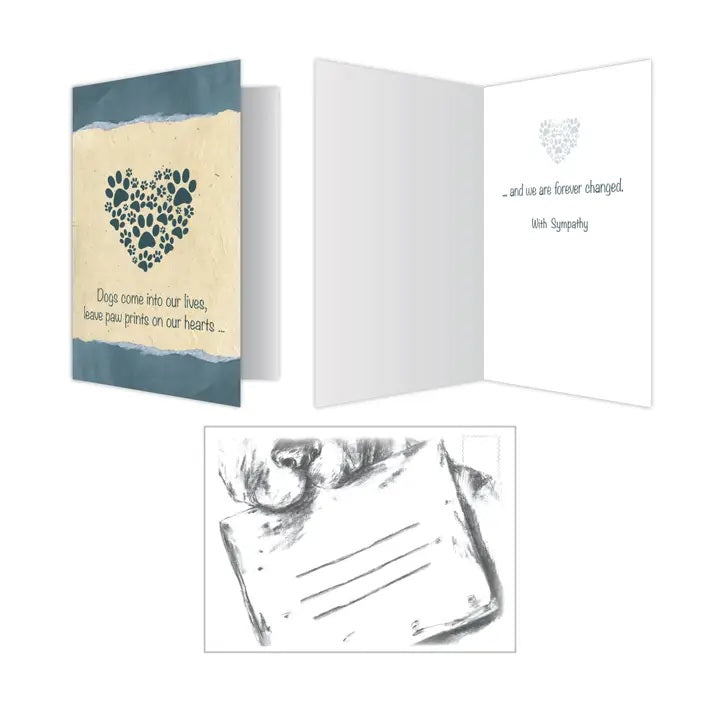 Dog Speak Sympathy Card - Dogs Come Into Our Lives