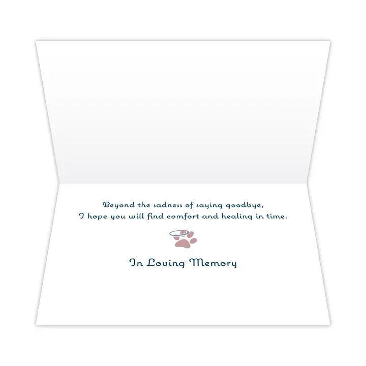 Dog Speak Dog Sympathy Card - Across the Rainbow Bridge