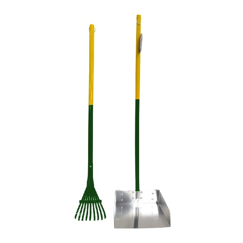 Four Paws Stainless Steel Long-Handled Dog Pooper Scooper Rake & Pan 2 Piece Set, Large, 38"