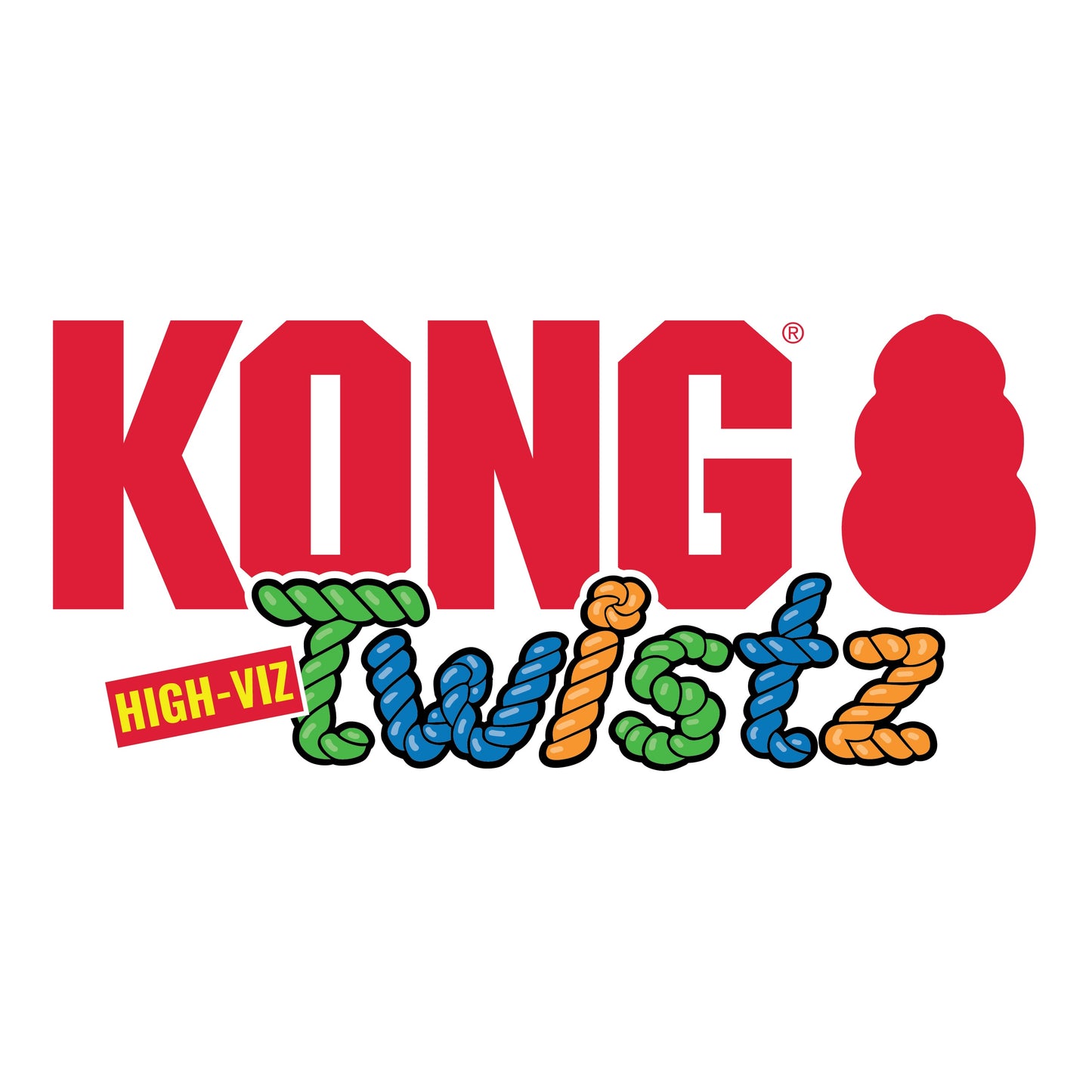 KONG Twistz High-Viz Ring Dog Toy Small