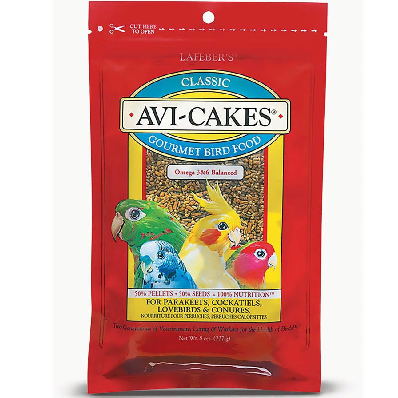 Lafeber's Classic Avi-Cakes Gourmet Bird Food for Small Birds, 8 oz