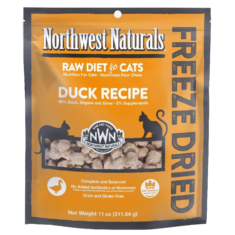 Northwest Naturals Freeze Dried Duck Recipe for Cats 11 oz