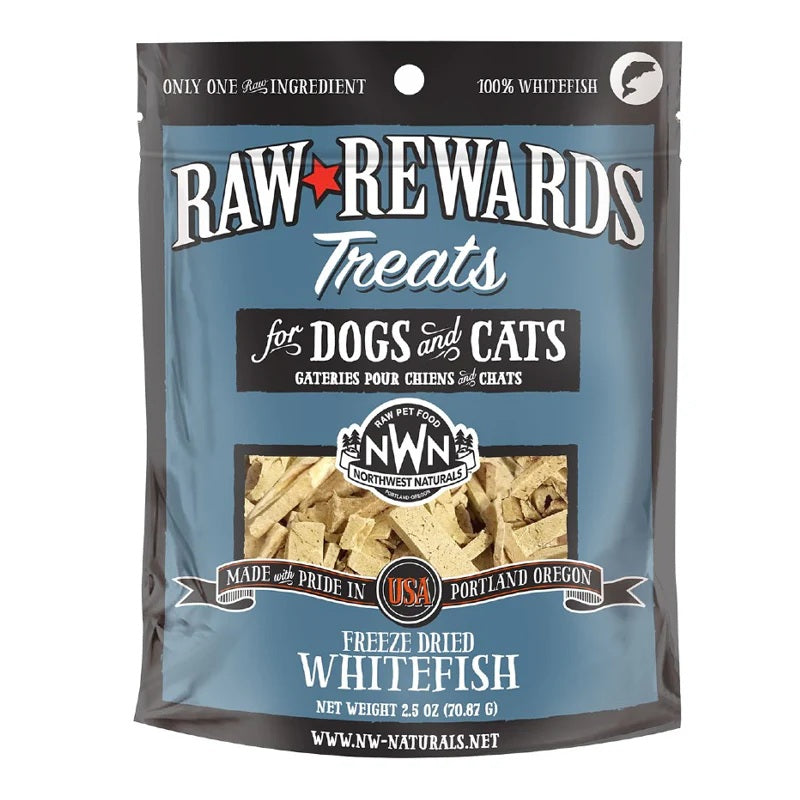 Northwest Naturals Raw Rewards Freeze Dried Whitefish Dog & Cat Treats 2.5oz