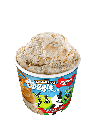 Ben & Jerry's Doggie Desserts Pontch's Mix Peanut Butter & Pretzel Swirl Frozen Dog Treats 4 oz