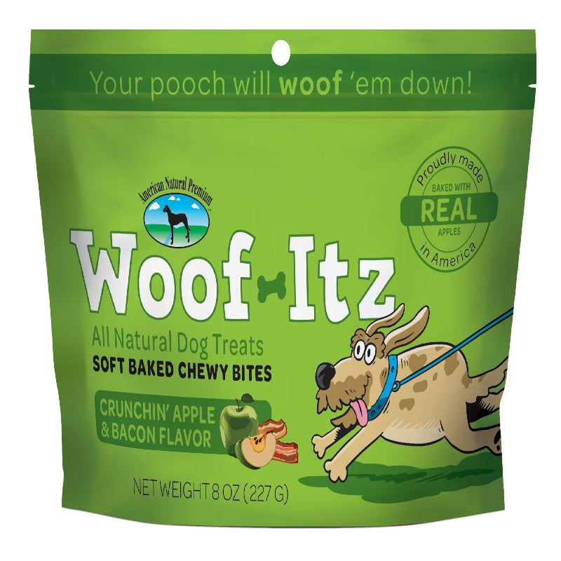 American Natural Premium Woof-Itz Crunchin' Apple & Bacon Dog Treats 8 oz