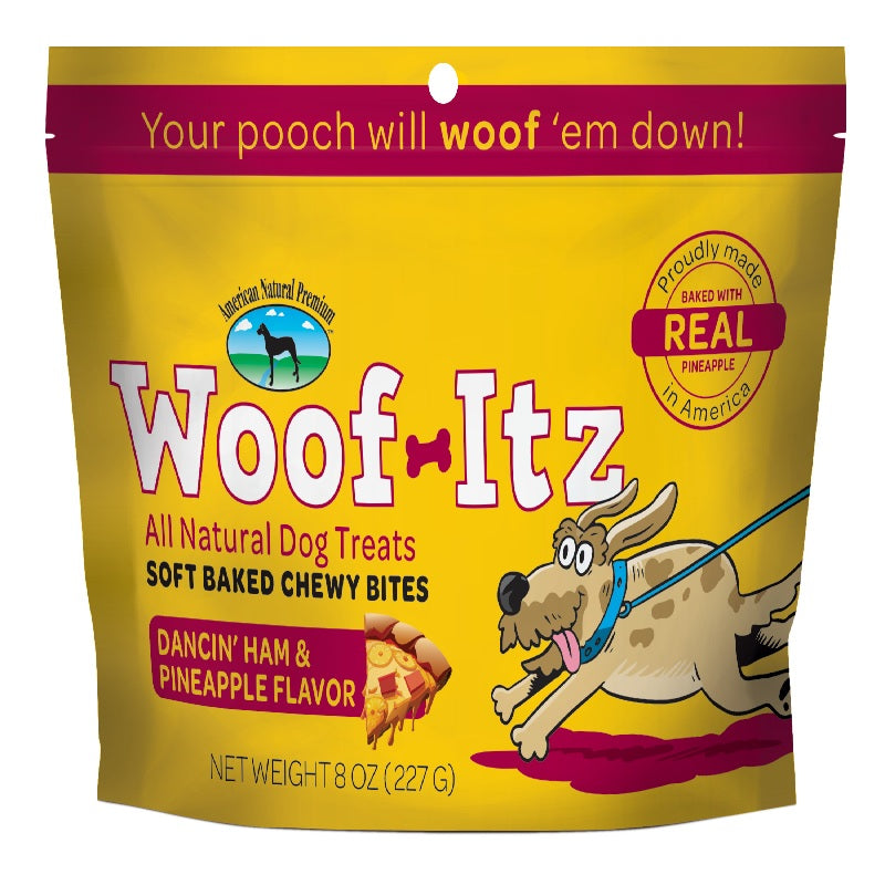American Natural Premium Woof-Itz Dancin' Ham & Pineapple Dog Treats 8 oz