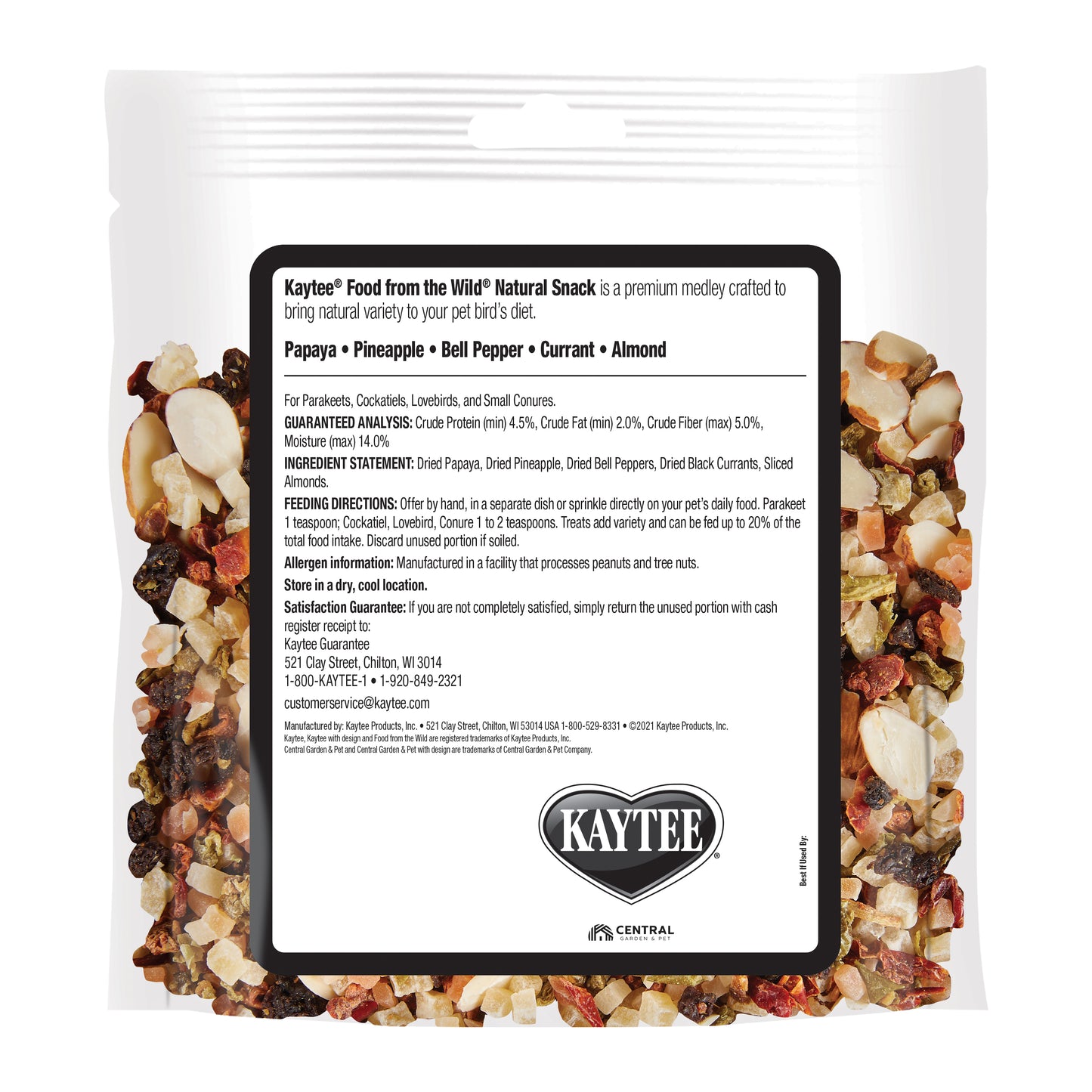 Kaytee Food From the Wild Natural Snack Small Pet Bird 3 oz.