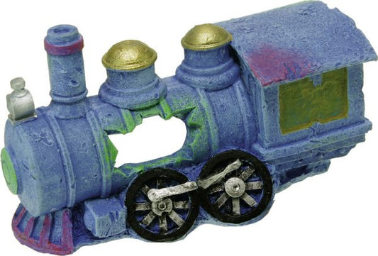 Exotic Environments Aquarium Decor Steam Locomotive Orange
