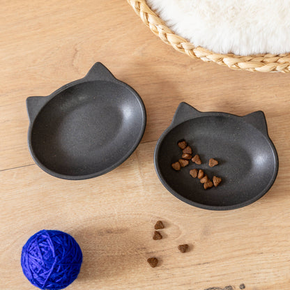 Nico Bamboo Cat Bowl: Blue