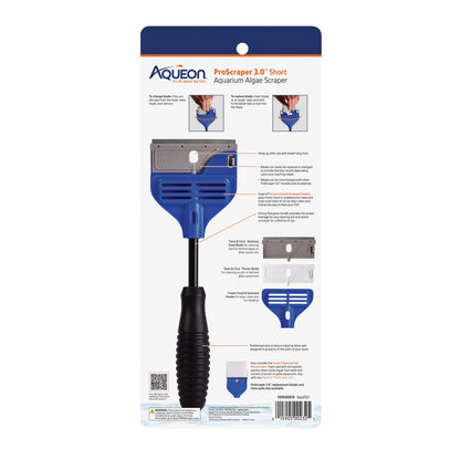 Aqueon ProScraper 3.0 Short Handle Aquarium Algae Scraper