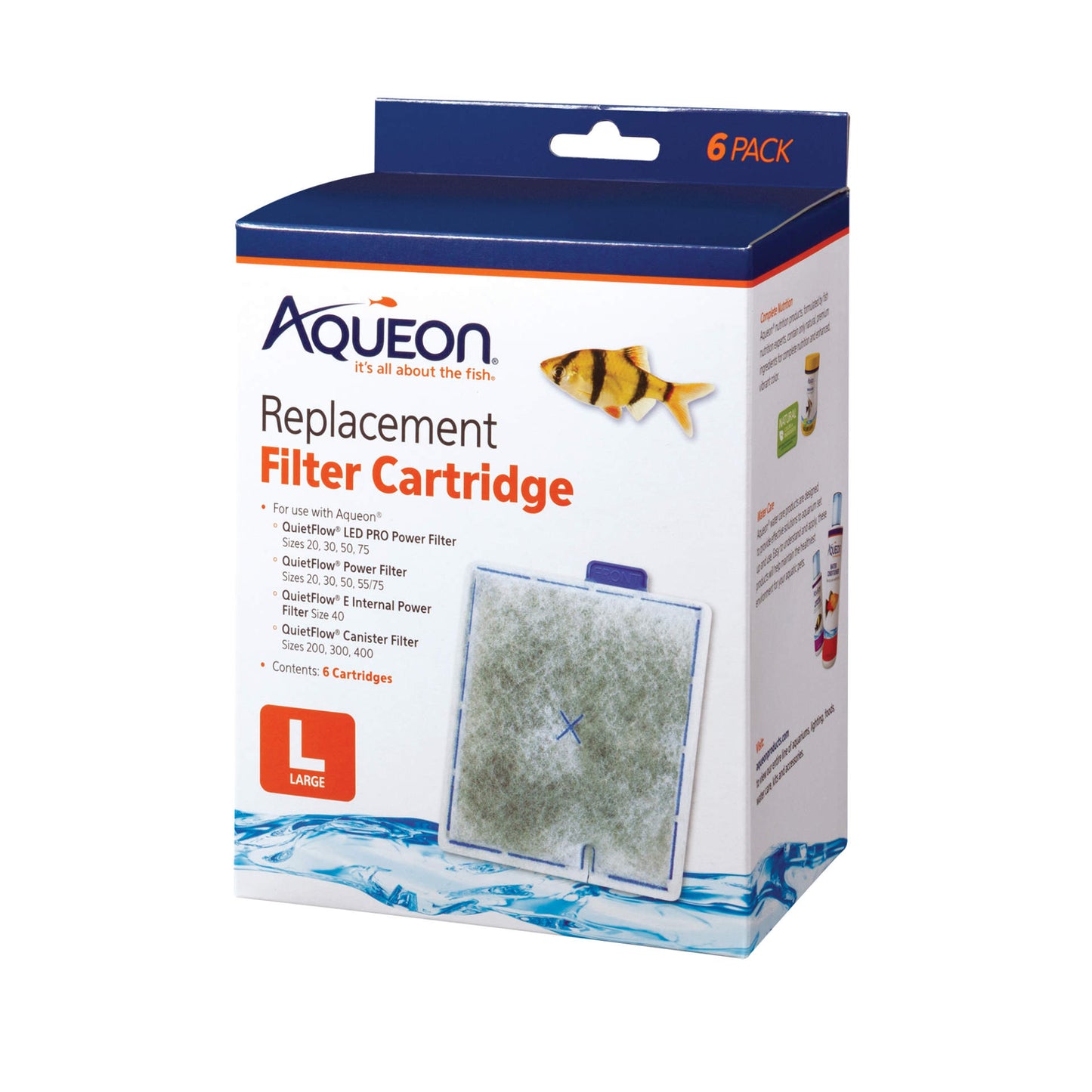 Aqueon Filter Cartridge Large 6 Pack