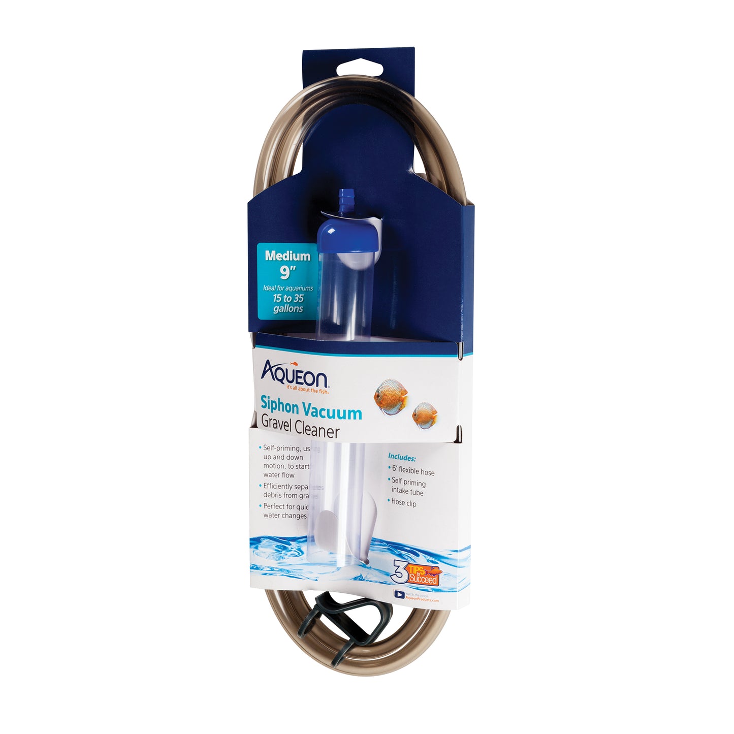 Aqueon Siphon Vacuum Gravel Cleaner, Medium 9"