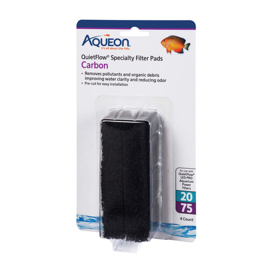 Aqueon QuietFlow 20/75 Specialty Filter Pad Carbon