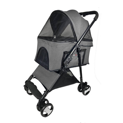 Dogline Executive Pet Stroller + Removable Cradle: Black