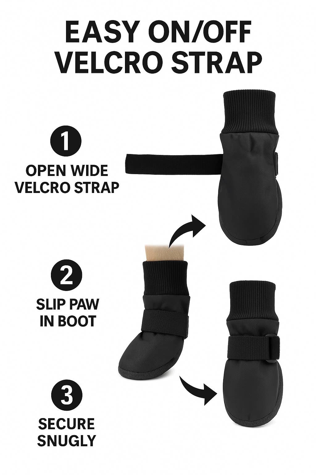 PolarPaws Soft Sole Waterproof Winter Dog Boots: S