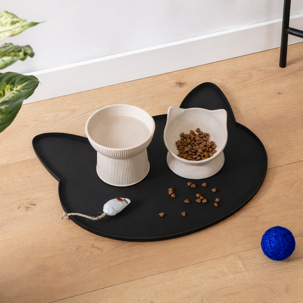 Oscar Silicone Cat Placemat: Blush Pink