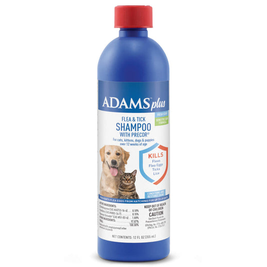 Adams Plus Flea & Tick Shampoo with Precor