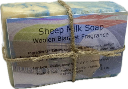 Made 4 Ewe Sheep Milk Soap, Woolen Blanket 5.5 oz