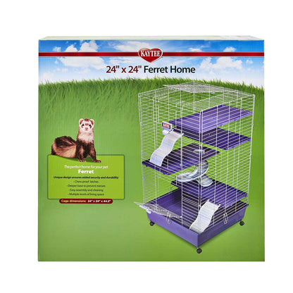 Kaytee My First Home Multi-Level Habitat with Casters for Pet Ferrets