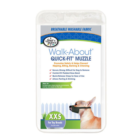 Four Paws Quick-Fit Muzzle For Dogs, Sizes XXS-XL