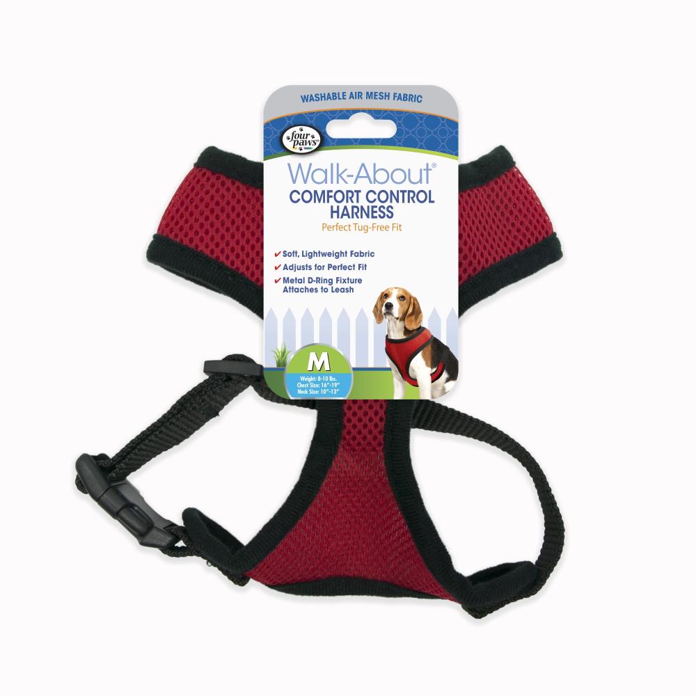 Four Paws Comfort Control Harness for Dogs, Assorted Colors & Sizes