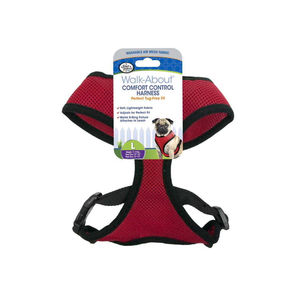 Four Paws Comfort Control Harness for Dogs, Assorted Colors & Sizes