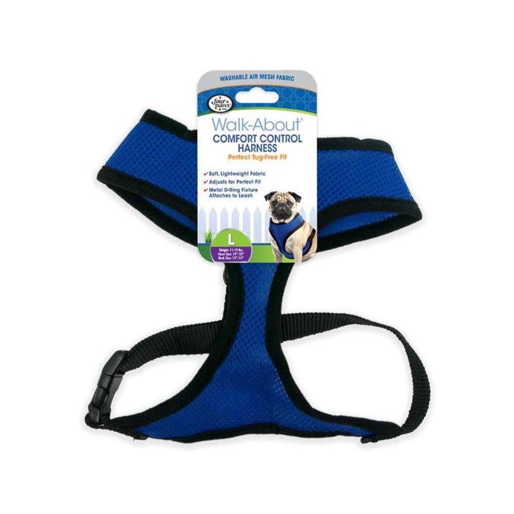 Four Paws Comfort Control Harness for Dogs, Assorted Colors & Sizes