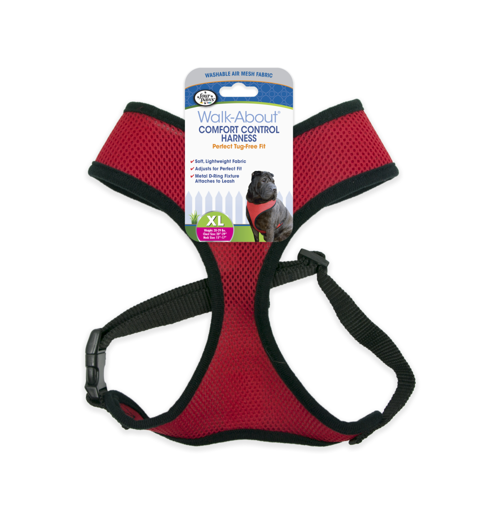 Four Paws Comfort Control Harness for Dogs, Assorted Colors & Sizes