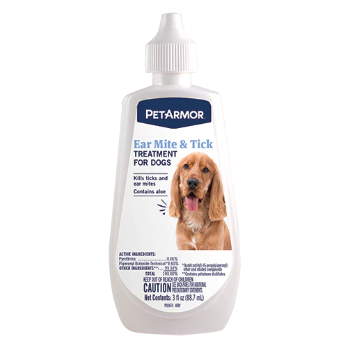 PetArmor Ear Mite & Tick Treatment for Dogs - 3oz