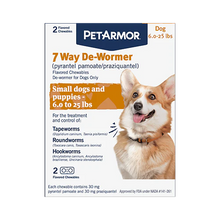 Load image into Gallery viewer, PetArmor® 7 Way De-Wormer (pyrantel pamoate/praziquantel) 2 Count Small Dogs &amp; Puppies
