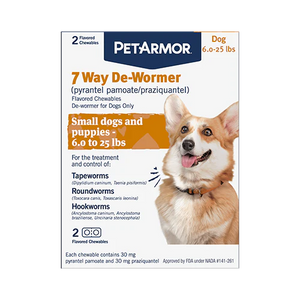 PetArmor® 7 Way De-Wormer (pyrantel pamoate/praziquantel) 2 Count Small Dogs & Puppies
